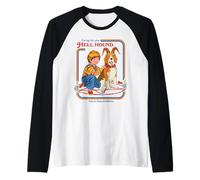 Hell Hound Retro Vintage Funny Adult Humor Manche Raglan