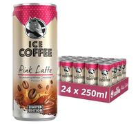 HELL Ice Coffee Pink Latte | Édition limitée | Saveur fraise et chocolat blanc | Lot de 24 canettes de 250 ml | 40 mg/100 ml de caféine | Contient des extraits de café arabica | Prêt à boire