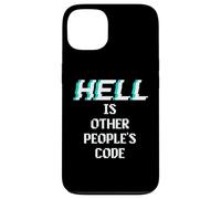Hell is Other People Code Programmateur d'ordinateur Amusant Coque pour iPhone 13