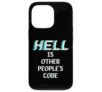Hell is Other People Code Programmateur d'ordinateur Amusant Coque pour iPhone 13 Pro