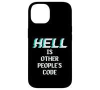 Hell is Other People Code Programmateur d'ordinateur Amusant Coque pour iPhone 14