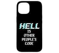 Hell is Other People Code Programmateur d'ordinateur Amusant Coque pour iPhone 15