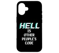 Hell is Other People Code Programmateur d'ordinateur Amusant Coque pour iPhone 16