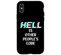 Hell is Other People Code Programmateur d'ordinateur Amusant Coque pour iPhone X/XS