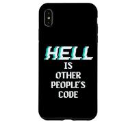 Hell is Other People Code Programmateur d'ordinateur Amusant Coque pour iPhone XS Max