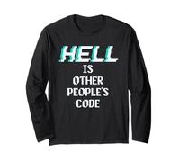 Hell is Other People Code Programmateur d'ordinateur Amusant Manche Longue
