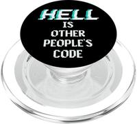 Hell is Other People Code Programmateur d'ordinateur Amusant PopSockets PopGrip pour MagSafe