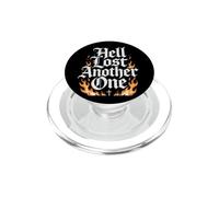 Hell Lost Another One - Fire Graphic Christian Faith Black PopSockets PopGrip pour MagSafe