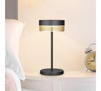 Hell Mesh Lampe rechargeable LED, noir/doré - 30 cm Ce luminaire comporte des modules à LED prémontés de classes énergétiques A A++, A+, A