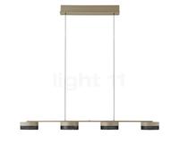 Hell Mesh Suspension LED 4 foyers sable Ce luminaire comporte des modules à LED prémontés de classes énergétiques A A++, A+, A