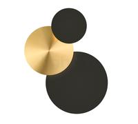 Hell Tilda Plafonnier/Applique LED noir/doré Ce luminaire comporte des modules à LED prémontés de classes énergétiques A A++, A+, A