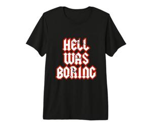 Hell Was Boring Gothique Grunge Diable Satan Egirl Eboy T-Shirt Haut de Gamme