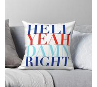 Hell Yeah Damn Right Ole Miss Taie d'oreiller carrée en polyester et lin velours Fermeture éclair Décoration de voiture