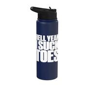 Hell Yeah I Suck Toes Funny Embarrassing Pun Stainless Steel Insulated Water Bottle