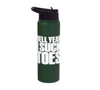 Hell Yeah I Suck Toes Funny Embarrassing Pun Stainless Steel Insulated Water Bottle