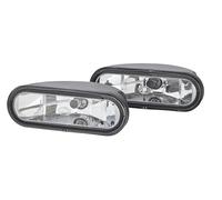 HELLA FF/Halogène Kit de projecteurs longue portée - FF 75 - 12V - Chiffre de référence: 12.5 - ECE/CCC - disperseur limpide - transparent - 4pôle - gauche/droite - Kit - 1FA 008 284-811