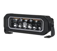 HELLA 1FE 358 550-021 Barre lumineuse LED - Black Magic Tough Pro 9" - 12/24V - 1435lm - slim - référence : 25 - ECE - vitre transparente - blanc - couleur de la lumière : blanc/jaune (ambre) - câble