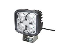 HELLA 1GA 996 284-011 Phare de Travail LED - Q90 compact - 12/24V - 1200lm | support de montage pivotant - Éclairage à grd rayon luminieux - Câble: 500mm - Fiche: extrémités de câble ouverte