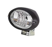 HELLA 1GA 996 361-501 Phare de travail Halogène - Oval 100 - 24/12V - Montage en saillie/vissé - debout/support de montage pivotant - Éclairage du champs proche - Fiche: Fiche plate