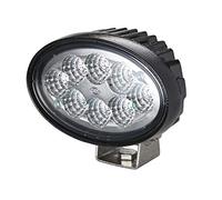 HELLA 1Ga 996 661-011 Led-Projecteur De Travail - Oval 100 - 12/24V - 1700Lm - Montage En Saillie/Vissé - Support De Montage Pivotant - Éclairage À Grd Rayon Luminieux - Fiche: Fiche Deutsch