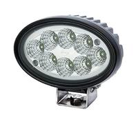 HELLA 1Ga 996 761-001 Led-Projecteur De Travail - Oval 100 Gen. Ii - 12/24V - 4400Lm - Montage En Saillie/Vissé - Support De Montage Pivotant - Éclairage Du Champs Proche - Fiche: Fiche Deutsch