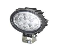 HELLA 1GA 996 761-111 Phare de Travail LED - Oval 100 Compact - 12/24V - 1850lm - vissé/Montage en saillie - support de montage pivotant - Éclairage à grd rayon luminieux - Fiche: Fiche DEUTSCH