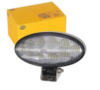 HELLA 1GB 996 486-001 Phare de Travail LED - Oval 90 Gen. II - 24/12V - 5000lm - Montage en saillie/vissé - support de montage pivotant - Éclairage du champs proche - Fiche: Fiche DEUTSCH