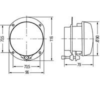 Hella Projecteur antibrouillard 1N0 008 582-011 Halogène ECE/SAE/CCC Gauche/Droite