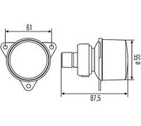 Hella 2ba 008 221-001 Feu Clignotant Py21w
