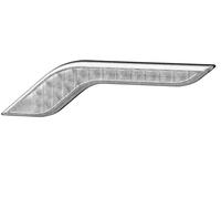 HELLA 2Ba 013 334-011 Feu Clignotant - Shapeline Style Wing - Led - 24/12V - Vissé/Montage En Saillie - Couleur Du Voyant: Limpide - Fiche: Amp - 2Pôle - Avant Gauche - Quantité: 1