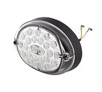 HELLA 2Ba 343 390-071 Feu Clignotant - Agroluna - Led - 12/24V - Montage En Saillie/Montage Encastré/Vissé - Câble: 100Mm - Fiche: Extrémités De Câble Ouvertes - Quantité: 1