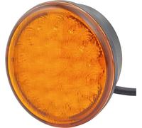 HELLA 2Ba 959 011-001 Feu Clignotant - Led - 12/24V - Montage En Saillie/Vissé - Couleur Du Voyant: Jaune - Câble: 2500Mm - Fiche: Extrémités De Câble Ouvertes - Arrière - Quantité: 1