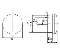 HELLA 2BA 959 011-307 Feu clignotant - LED - 24V - Montage encastré - Câble: 2500mm