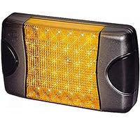 HELLA 2Ba 980 607-701 Feu Clignotant - Duraled - Led - 24/12V - Montage En Saillie/Vissé - Couleur Du Voyant: Limpide - Câble: 2500Mm - Fiche: Extrémités De Câble Ouvertes - Arrière - Quantité: 1