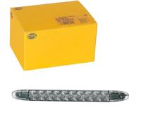 HELLA 2Da 343 106-221 Feu Stop Additionnel - Led - 12V - Montage En Saillie/Collé - Couleur Du Voyant: Gris Fumée - Couleur Led: Rouge - Câble: 3000Mm - Fiche: Extrémités De Câble Ouvertes - Arrière