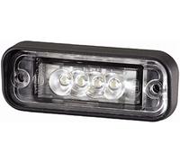 HELLA 2KA 010 278-317 Feu éclaireur de plaque - LED - 12V - Montage encastré - Couleur LED: blanc - Fiche: Fiche plate - supérieur - Quantité: 196