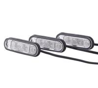 HELLA 2KA 959 640-102 Feu éclaireur de plaque - LED - 12/24V - Montage en saillie - Couleur du voyant: limpide - Couleur LED: blanc - Câble: 2500mm