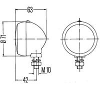 HELLA 2PF001648-161 Support. projecteur de travail