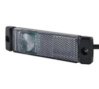HELLA 2Pg 008 645-541 Feu De Position - Led - 24V - Montage En Saillie/Raccord Fileté - Couleur Du Voyant: Limpide - Couleur Led: Blanc - Câble: 1300Mm - Avant - Quantité: 1