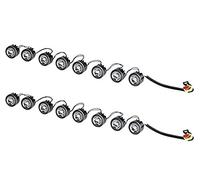 HELLA 2Pt 010 458-761 Led-Kit De Feux Diurnes - Ledayflex - 12/24V - Rond - Montage Encastré - Couleur Du Voyant: Limpide - Câble: 120Mm - Avant Du Véhicule - Jeu