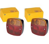 Hella 2SD 002 514-161 Feu arrière - Illumination - 12V - Montage en saillie/vissé - Couleur du voyant: rouge/jaune - Fiche: Type de vis - gauche/droite - Quantité: 1 (Lot de 2)