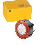 HELLA 2Sd 010 546-137 Feu Arrière - Led - 12V - Montage En Saillie/Raccord Fileté - Couleur Du Voyant: Rouge/Limpide - Couleur Led: Jaune - Câble: 265Mm - Fiche: Amp - Droite/Gauche - Quantité: 24