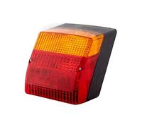 HELLA 2SD 996 030-021 Feu arrière - Illumination - 12V - Montage en saillie/vissé - Couleur du voyant: rouge/jaune - Fiche: Fiche ronde - droite - Quantité: 1