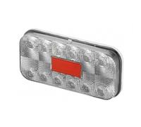 HELLA 2Va 011 900-031 Feu Arrière - Led - 24V - Montage En Saillie/Vissé - Couleur Du Voyant: Limpide/Limpide - Couleur Led: Blanc - Fiche: Fiche Ronde - Gauche/Droite - Quantité: 1