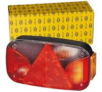 HELLA 2Vb 998 232-101 Feu Arrière - Illumination - 12V - Montage En Saillie/Vissé - Couleur Du Voyant: Blanc/Rouge - Fiche: Fiche Ronde - Droite - Quantité: 1