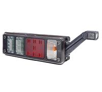 HELLA 2VP 340 961-161 Feu arrière - Hybride - 24V - Montage en saillie/vissé - Couleur du voyant: limpide - Fiche: EasyConn 1 x 7/EasyConn 4 x 2 - Fiche: Mâle - droite - Quantité: 1