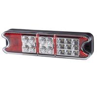 HELLA Valuefit 2Vp 357 021-011 Feu Arrière - Led - 24/12V - Montage En Saillie/Vissé - Couleur Du Voyant: Rouge/Limpide - Fiche: Extrémités De Câble Ouvertes - Gauche/Droite - Quantité: 1