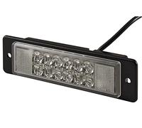 HELLA 2Xd 009 048-201 Led-Feu À Éclats - Wl-Led - 24V - Bleu - Montage Encastré/Raccord Fileté - Câble: 800Mm - Fiche: Extrémités De Câble Ouvertes - Arrière