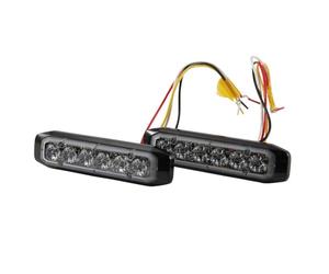 HELLA 2XD 014 562-811 LED-Feu à éclats - BST-Slim - 12/24V - rouge/bleu - Montage en saillie/vissé - limpide - rouge/bleu - Câble: 250mm - Fiche: extrémités de câble ouvertes - Kit