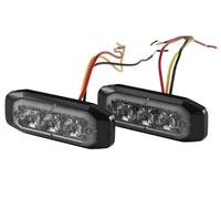 HELLA 2Xd 014 563-001 Led-Feu À Éclats - Bst-Slim - 12/24V - Bleu - Raccord Fileté/Montage En Saillie - Câble: 250Mm - Fiche: Extrémités De Câble Ouvertes - Kit